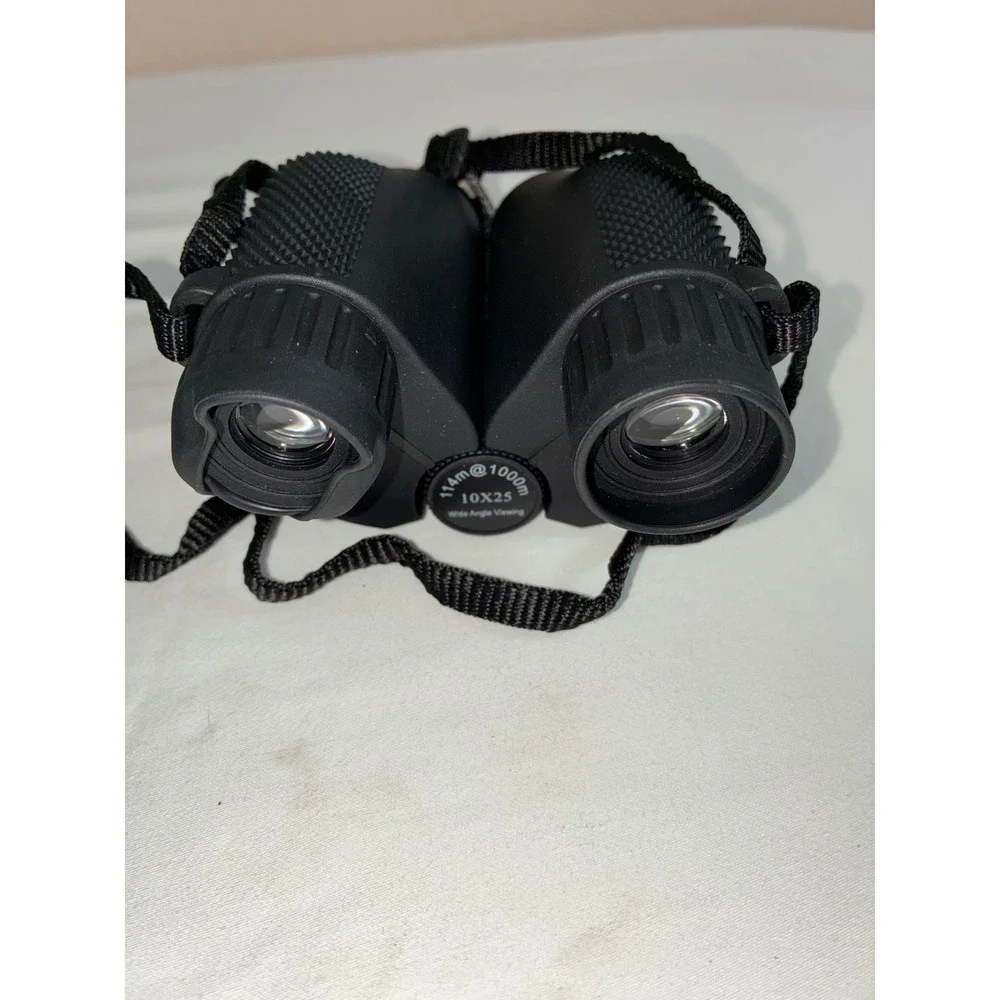 Aurosports 10x25 High Powered Binoculars Compact Wide Angle Viewing Black